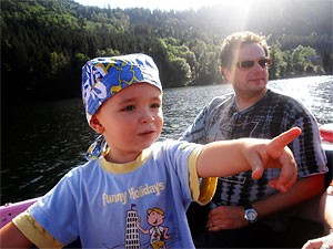 Julian und sein Papa auf "großer Fahrt"